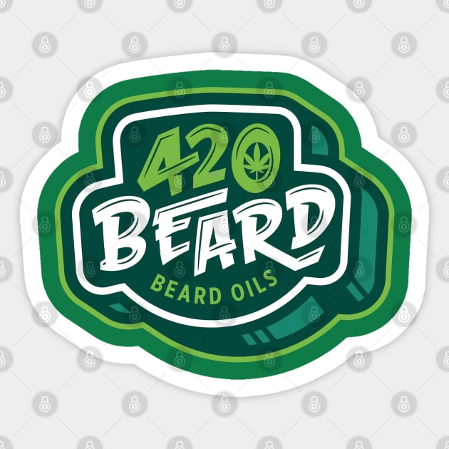 420 BEARD Sticker by 420 BEARD OILS